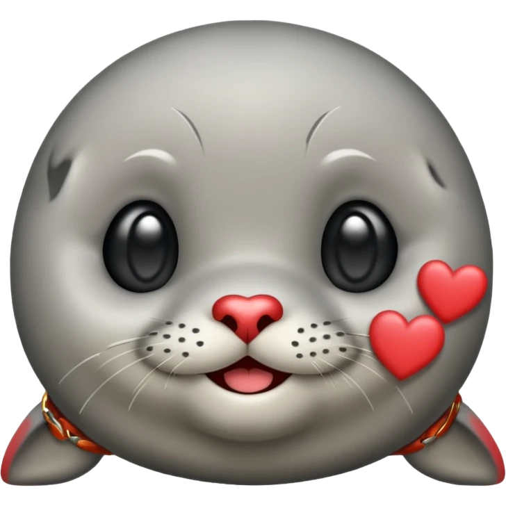 a seal with hearts in his eyes emoji
