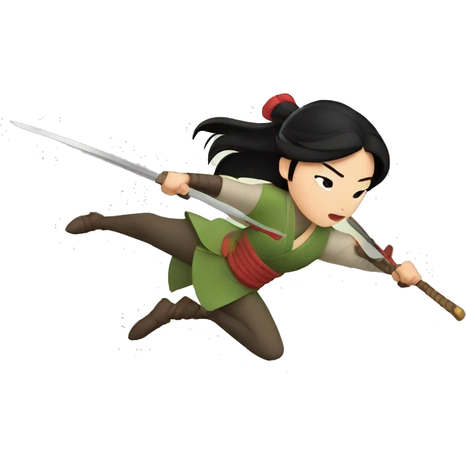 Mulan fighting  emoji