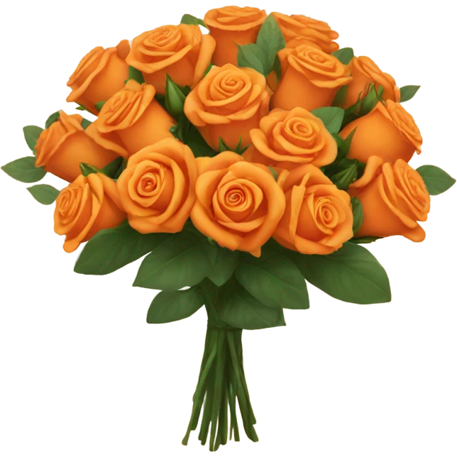 orange roses bouquet emoji