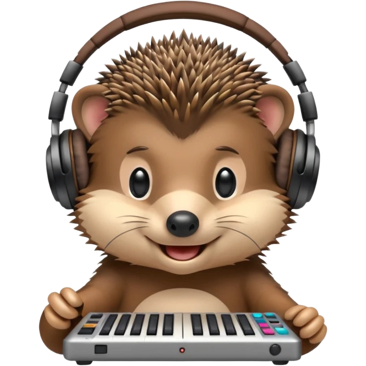 Hedgehog DJ emoji