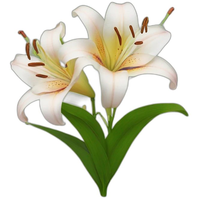 two lilies emoji