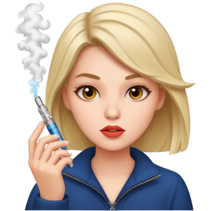 Girl vaping emoji