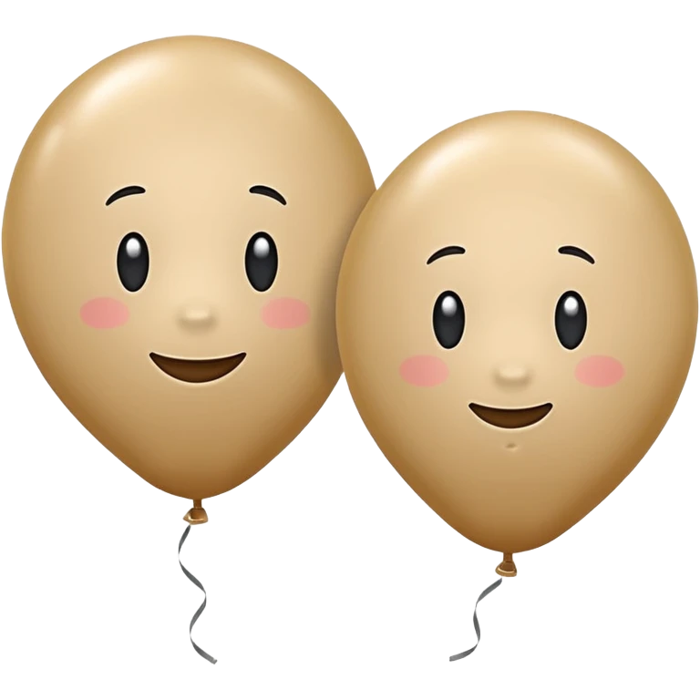 Two beige balloons emoji