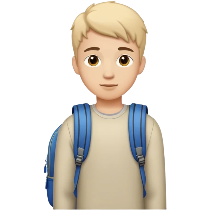 Bitmoji of a high school boy wearing a bagpack  emoji