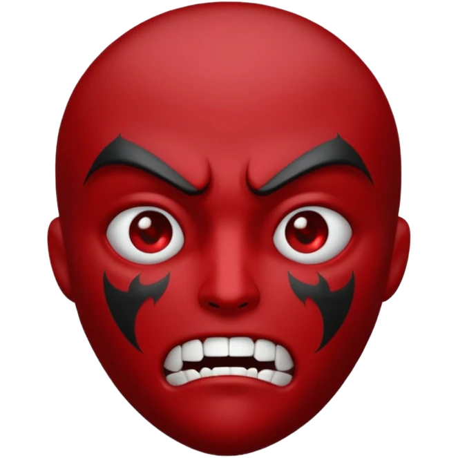 "zlý" text looking very evil emoji