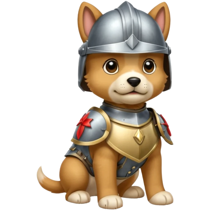 Armored puppy emoji