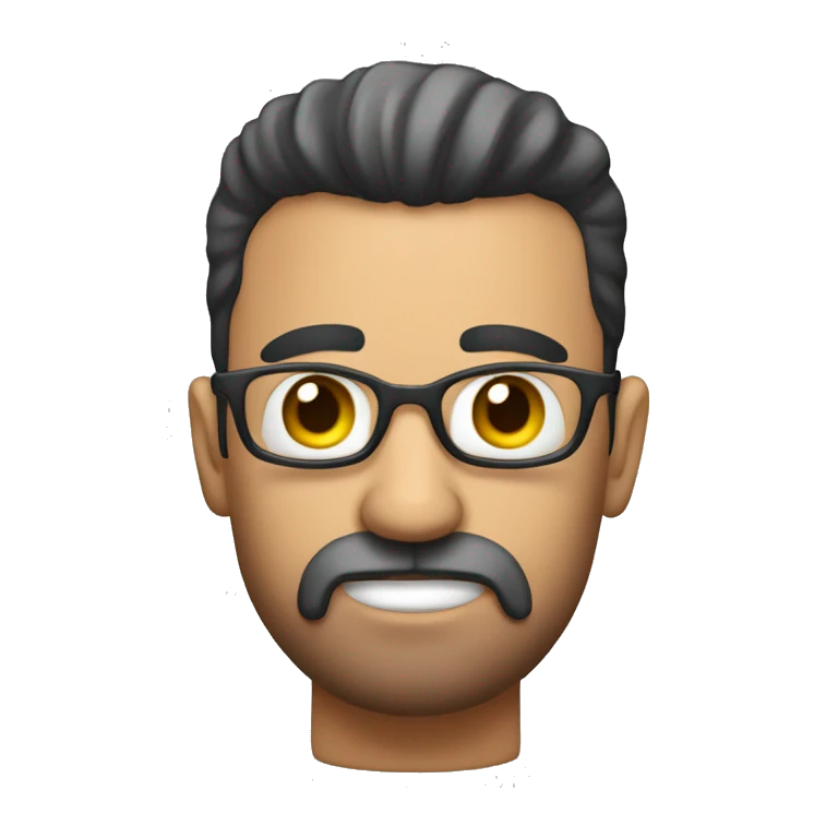 Hombre con anteojos tomando mate emoji