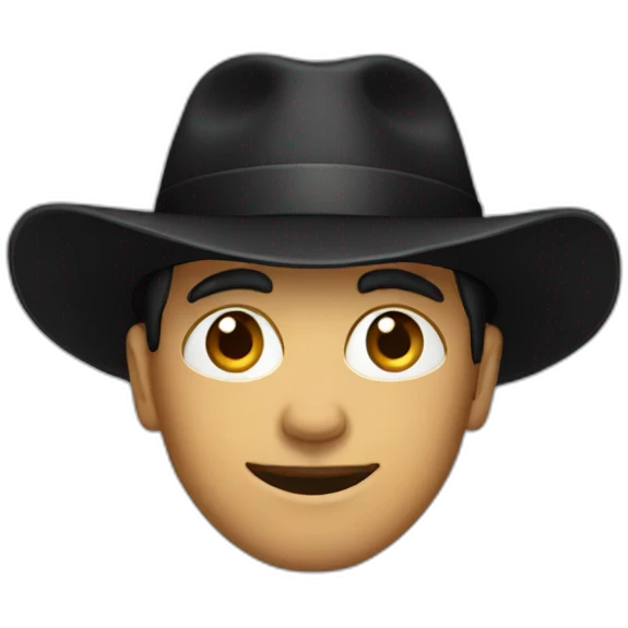man with black hat  emoji