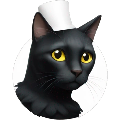 chat noir et blanc qui it emoji