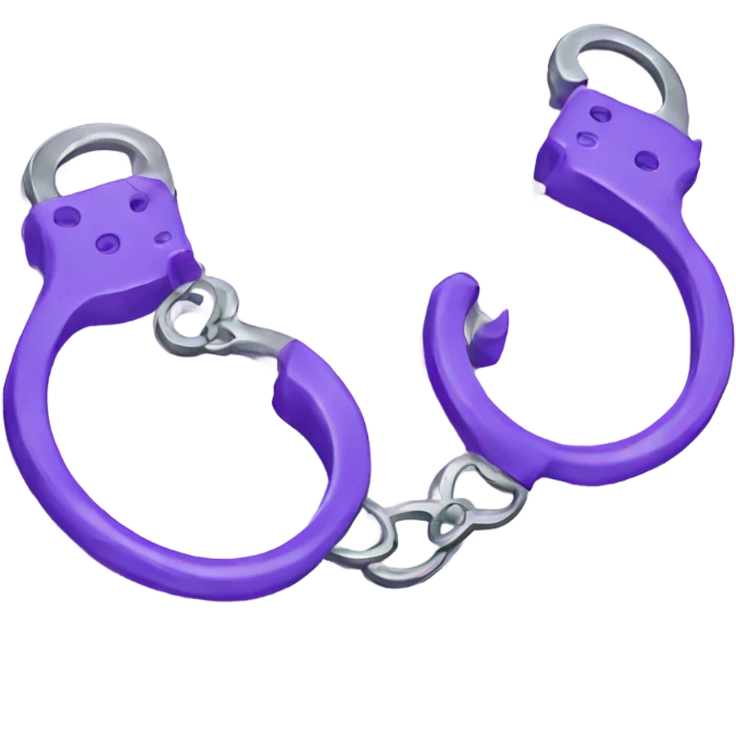 Handcuffs lavander emoji