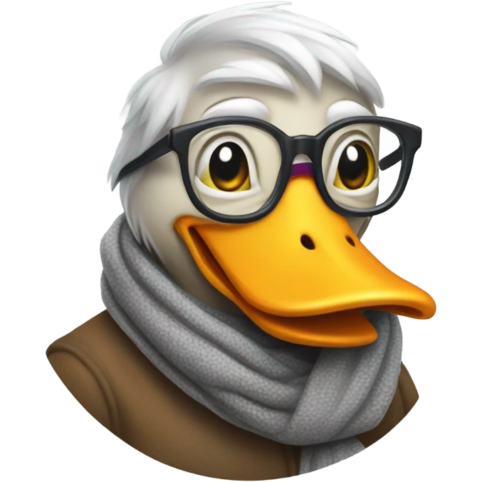 Grandpa duck emoji