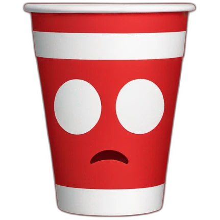 upside down empty red party cup emoji