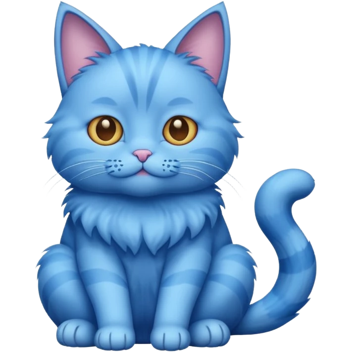 Un gato azul emoji