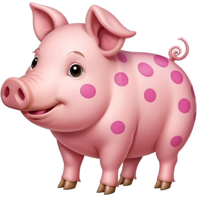Pink pig with pink spots  emoji