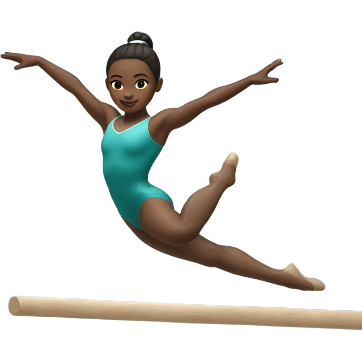 Gymnast on balance beam emoji