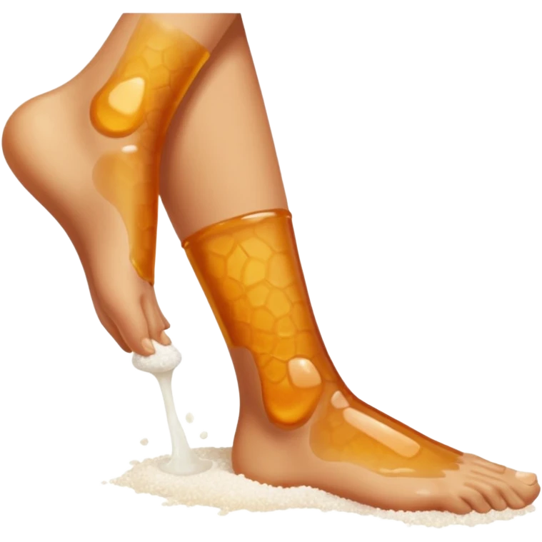 A salt and honey with legs and emoji