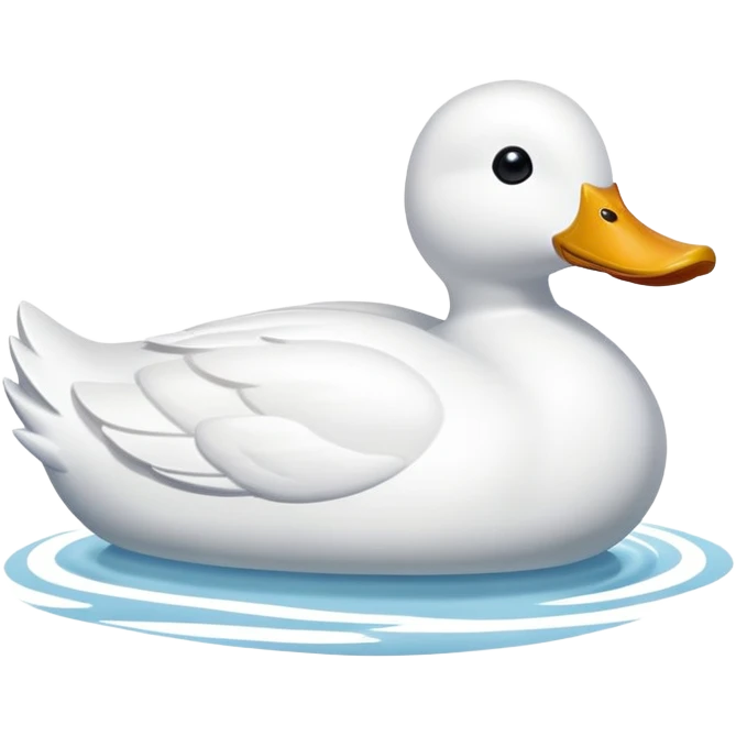 white Duck shaped boat emoji