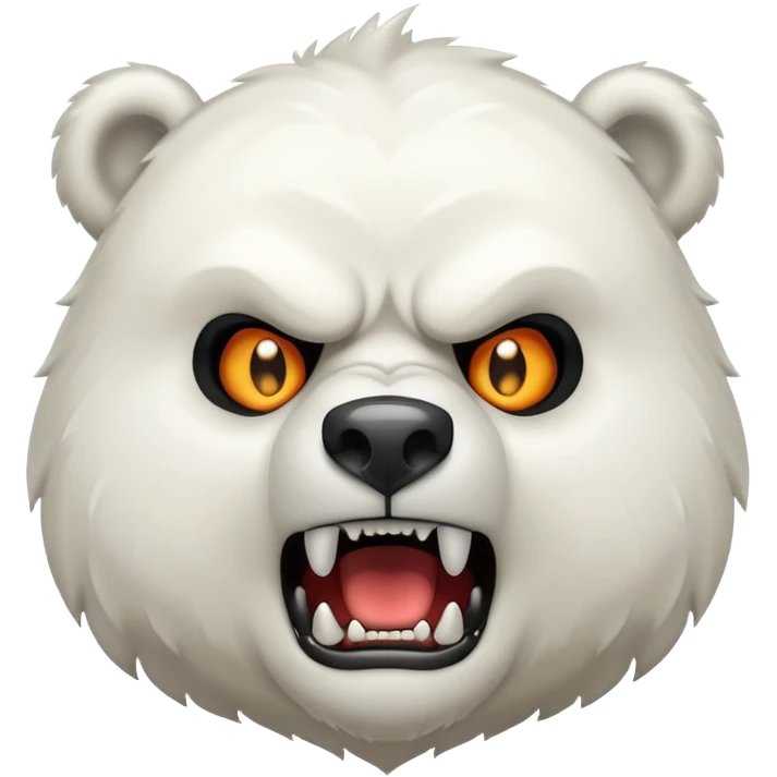 angry white bear emoji