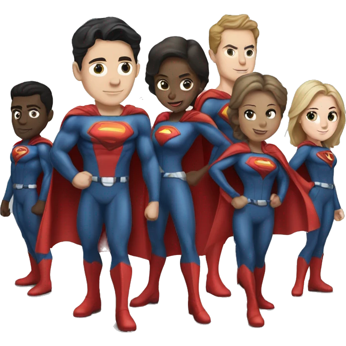 Team of supermen and superwomen emoji