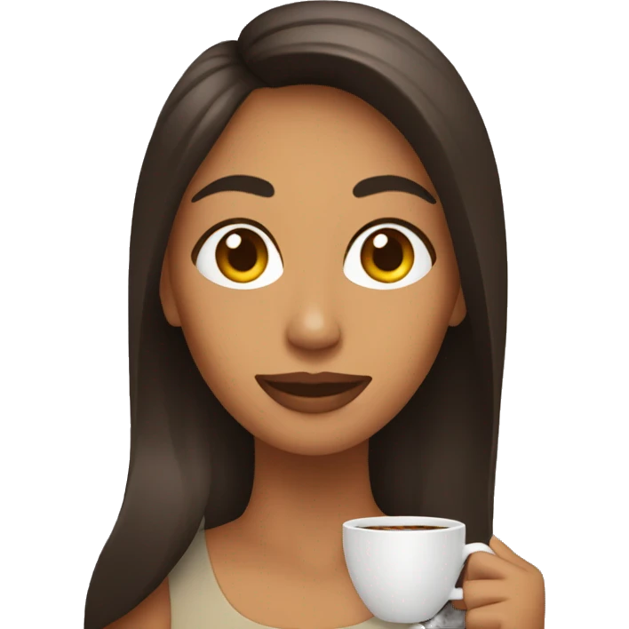 mujer que ama el café emoji
