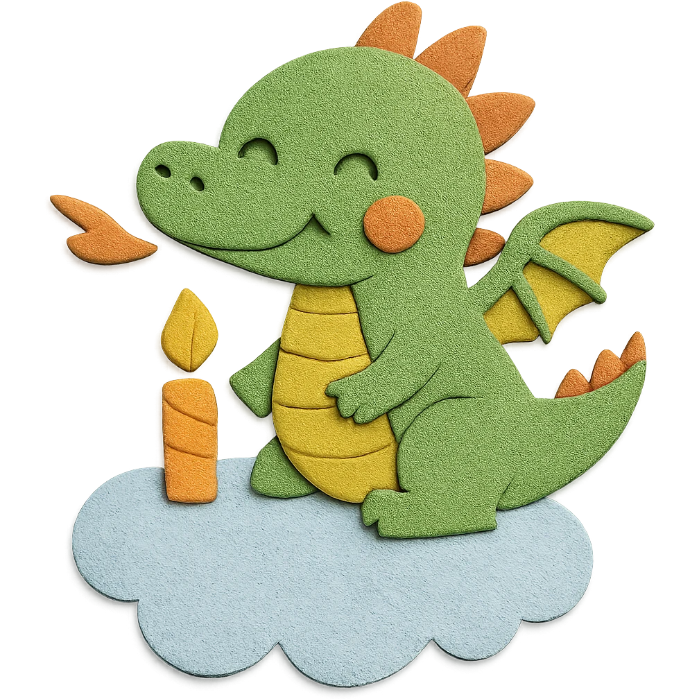 Make the dragon's eyes have a smile appearance, while all other design elements remain unchanged emoji
