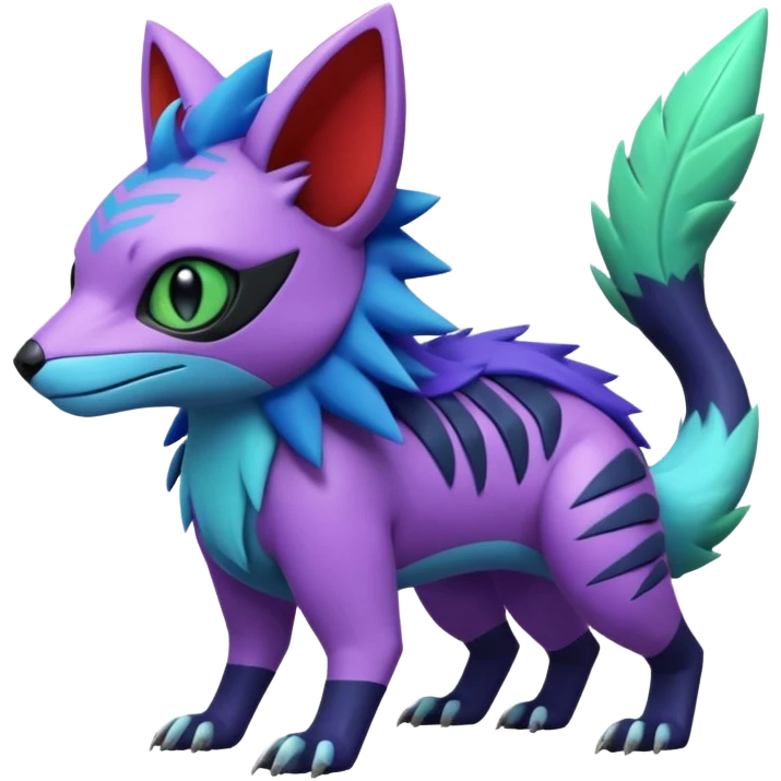  exotic tropical cyber-Litten-Linoone-Noibat-Fakémon-Pokémon-Vernid-creature emoji