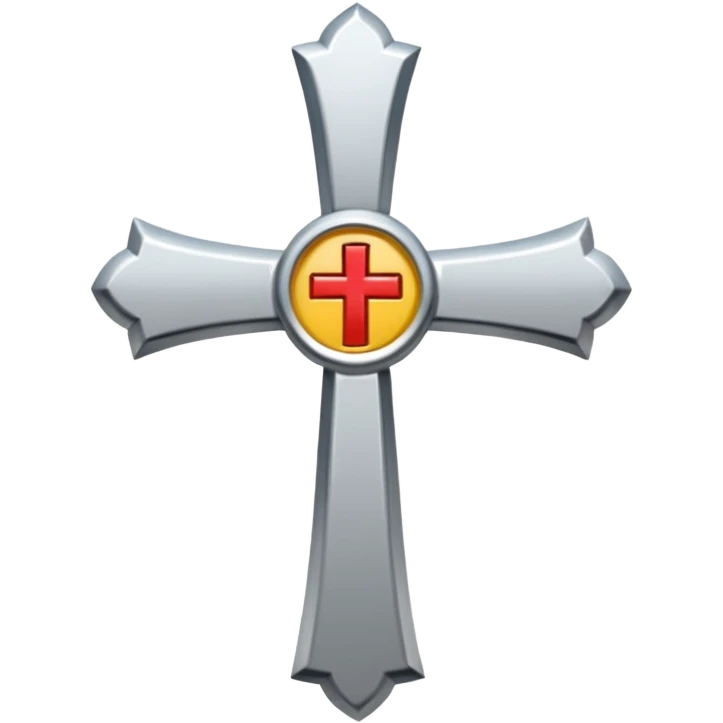 Croix église en métal emoji