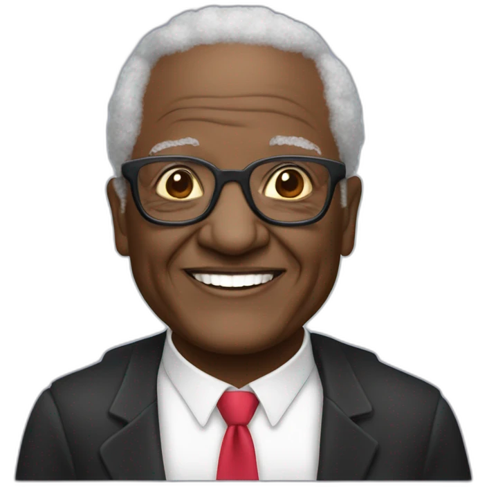 Desmond Tutu wearing a tutu emoji