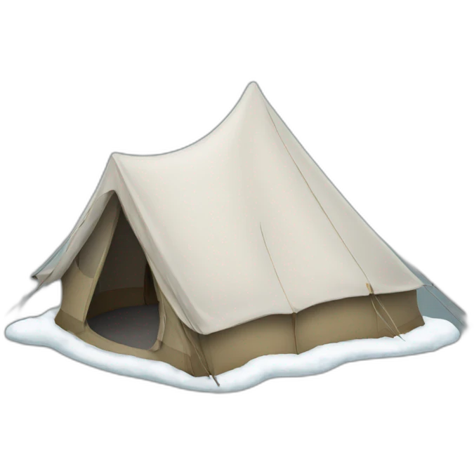 Tent in winter emoji