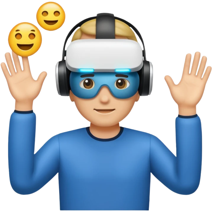 VR wearing man emoji