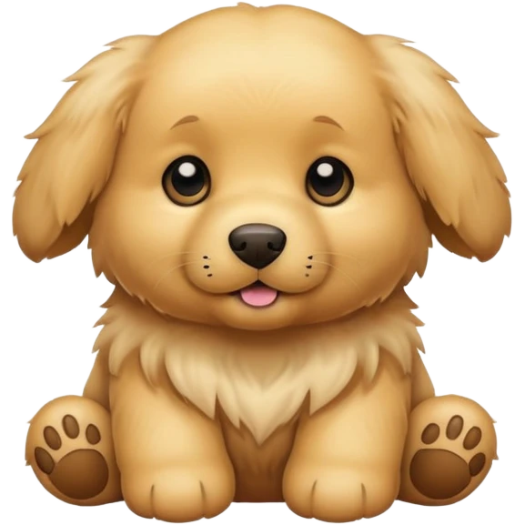 Teddy bear golden retriever combination  emoji