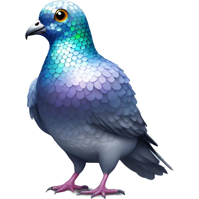 Disco ball pigeon emoji