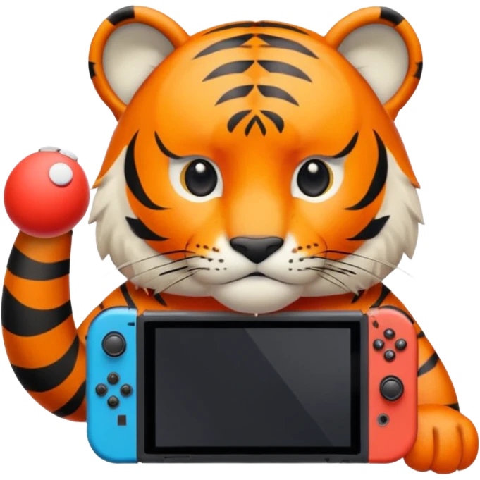 Tiger playing Nintendo switch  emoji