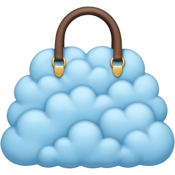 blue fluffy bag emoji