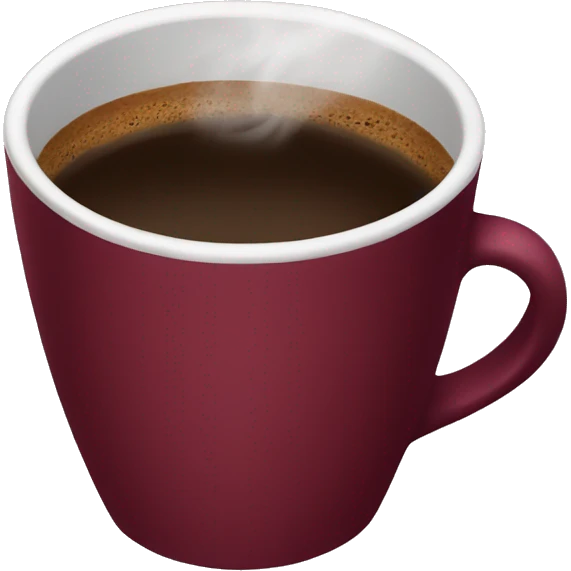  burgundy hot cup of coffee emoji
