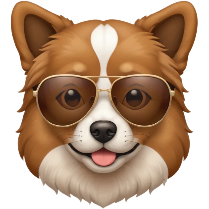 Dog wearing sunglasses emoji