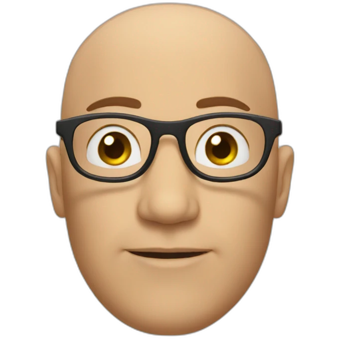 bald men with round glasses emoji