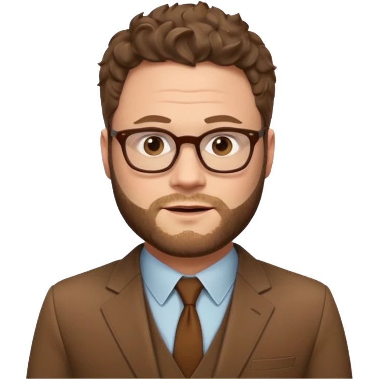 seth rogen in a brown suit emoji