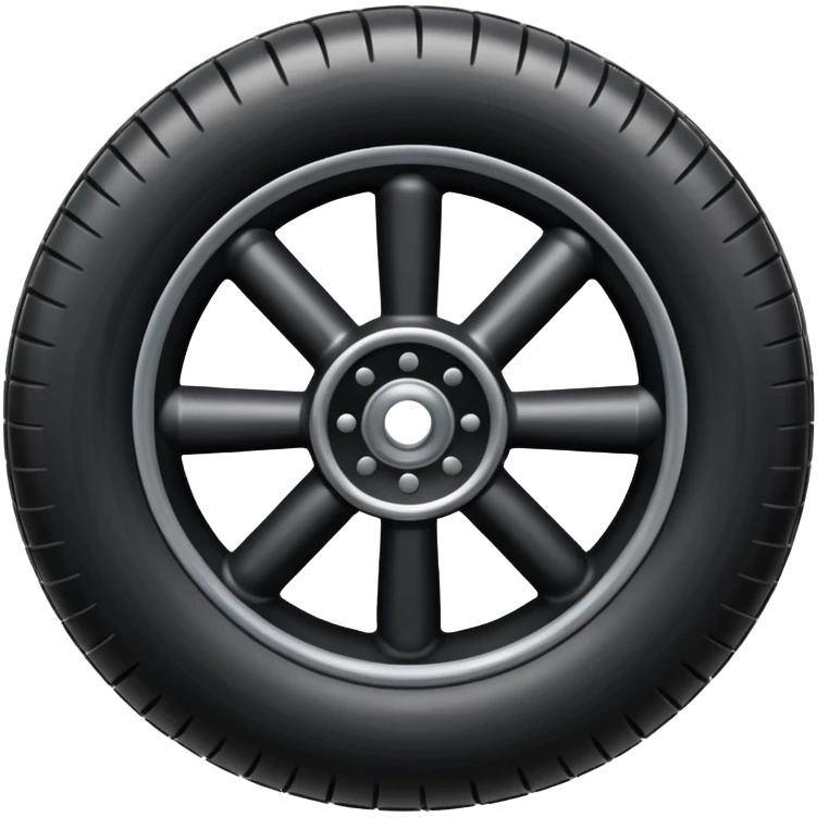 he aircraft's landing gear is one inflated, plump wheel with a strut, black in color emoji