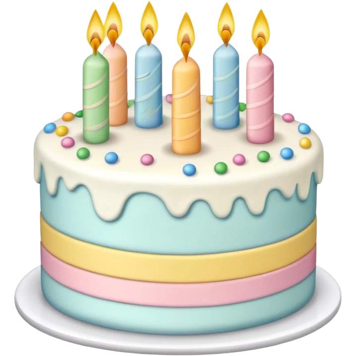 Pastel birthday cake emoji