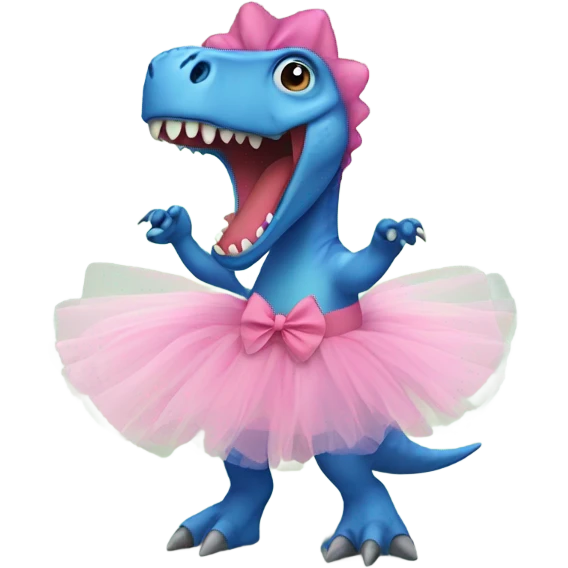 Dinosaur wearing a tutu  emoji