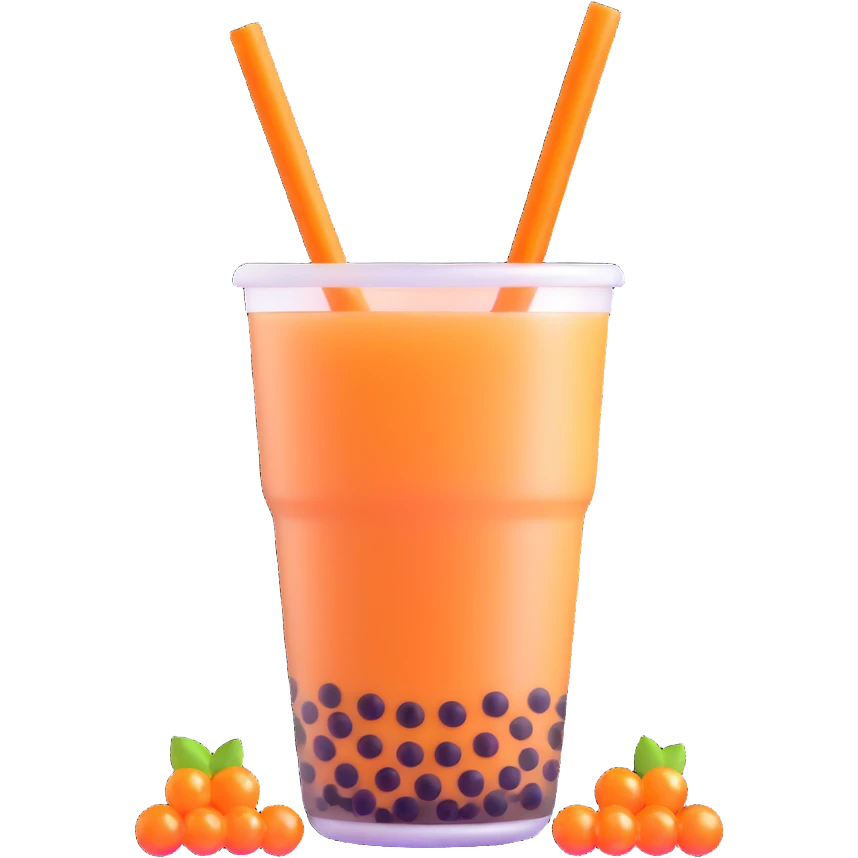 Bubble tea with tapioca pearls emoji