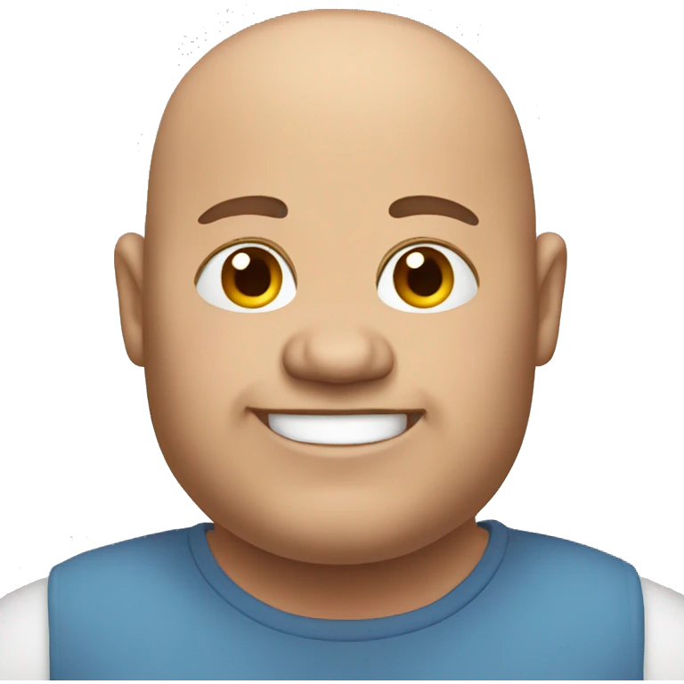 Fat bald guy emoji