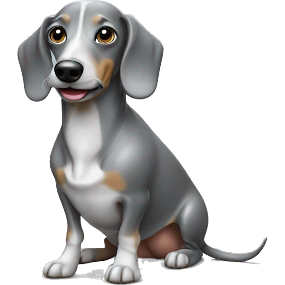 Silver sausage dog emoji