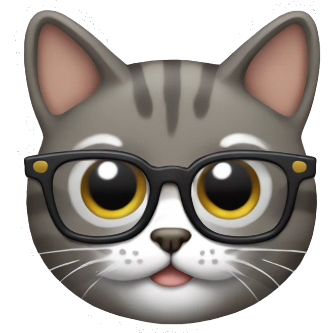 Gato con lentes emoji