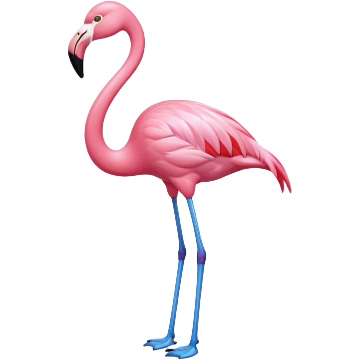 A completely blue flamingo  emoji