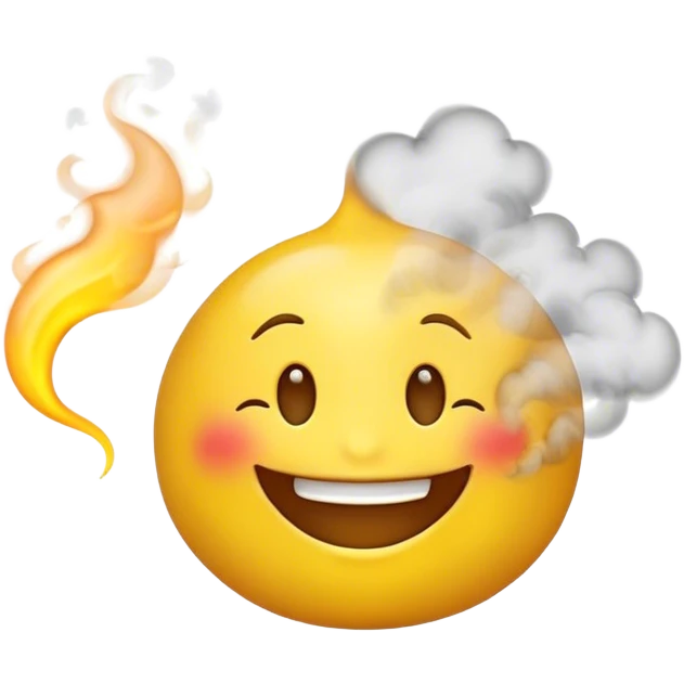 Happy emoji smoking  emoji