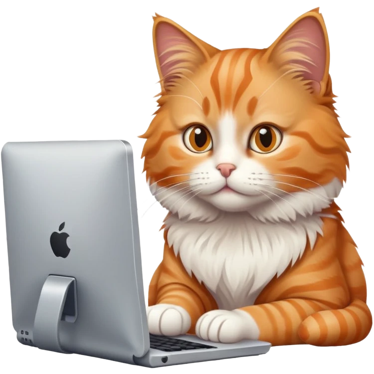 cat a sit with computer  emoji