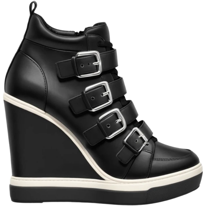 steve madden wedge sneakers strap no buckle emoji