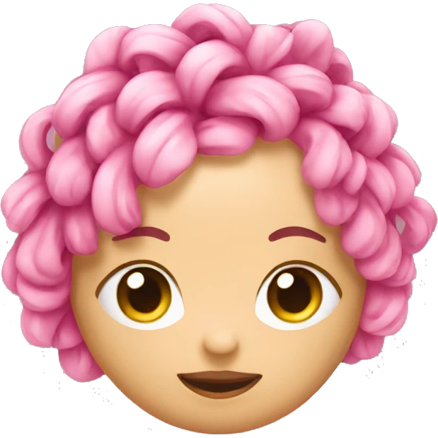 Chick with pink knotty emoji